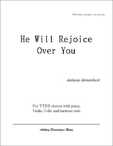 He Will Rejoice Over You TTBB choral sheet music cover